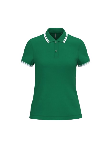 KARIBAN Polo femme manches courtes à liserés contrastés /api/colors/9c6146b3-e8d0-4ddb-b977-9be0bb3ee621 personnalisable