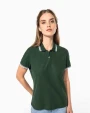 KARIBAN Damen Poloshirt mit kurzen Ärmeln und kontrastfarbenen Paspeln Poloshirts personalisierbar