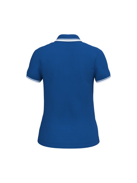 KARIBAN Polo femme manches courtes à liserés contrastés /api/colors/98419da2-a7d0-4737-93fd-8caf97c50292 personnalisable