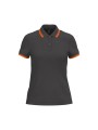KARIBAN Polo femme manches courtes à liserés contrastés /api/colors/223dfd34-44c0-4412-95bb-efd5d7df379d personnalisable