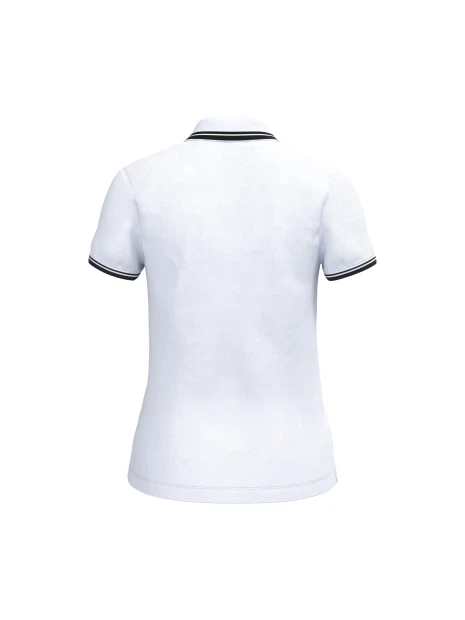 KARIBAN Polo femme manches courtes à liserés contrastés /api/colors/f7bbab39-eed0-4e10-a2bb-e238550dbaf8 personnalisable