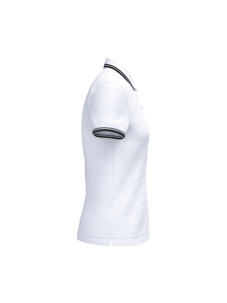 KARIBAN Polo femme manches courtes à liserés contrastés /api/colors/f7bbab39-eed0-4e10-a2bb-e238550dbaf8 personnalisable