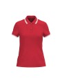 KARIBAN Polo femme manches courtes à liserés contrastés /api/colors/b7356eda-6c72-4d03-829c-6a61c9e04b1f personnalisable