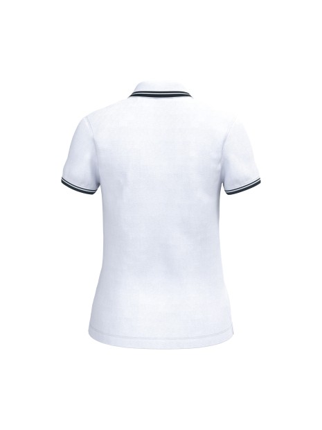 KARIBAN Polo femme manches courtes à liserés contrastés /api/colors/7106f99d-2e20-4f66-8e9f-e598d6240563 personnalisable