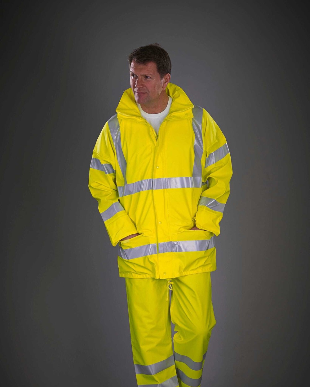 Broeken YOKO Ademende regenbroek Hi-Vis Soft Flex voor bedrukking &amp; borduring