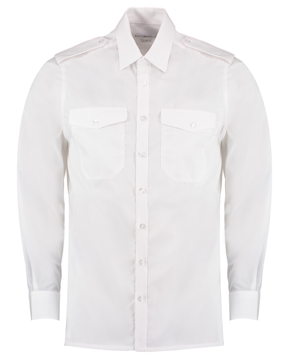 Hemden KUSTOM KIT Men`s Tailored Fit Pilot Shirt Long Sleeve voor bedrukking &amp; borduring