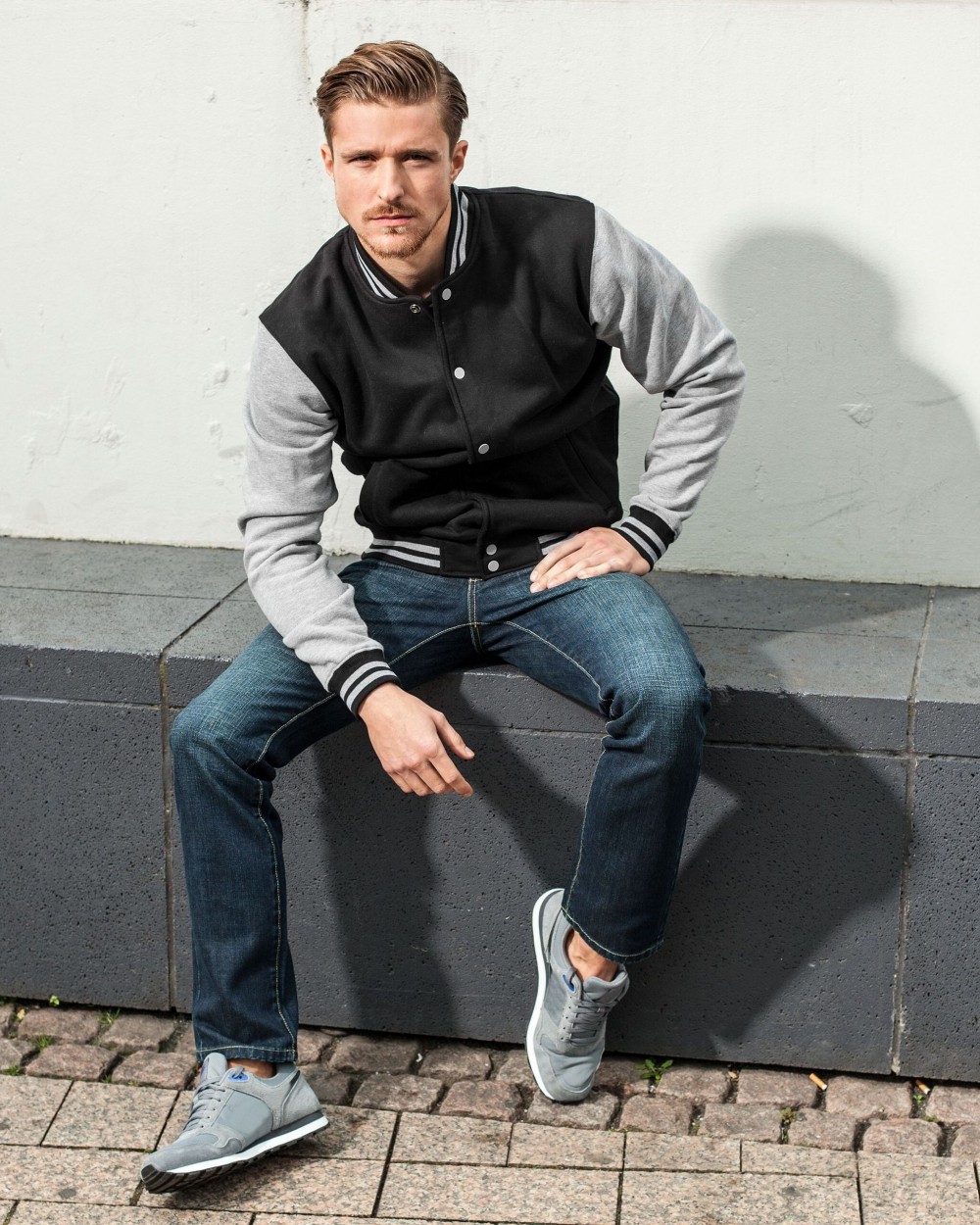 Sweaters & hoodies BUILD YOUR BRAND SWEAT COLLEGE JACKET voor bedrukking &amp; borduring