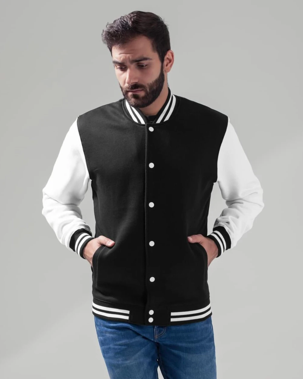 Sweaters & hoodies BUILD YOUR BRAND SWEAT COLLEGE JACKET voor bedrukking &amp; borduring