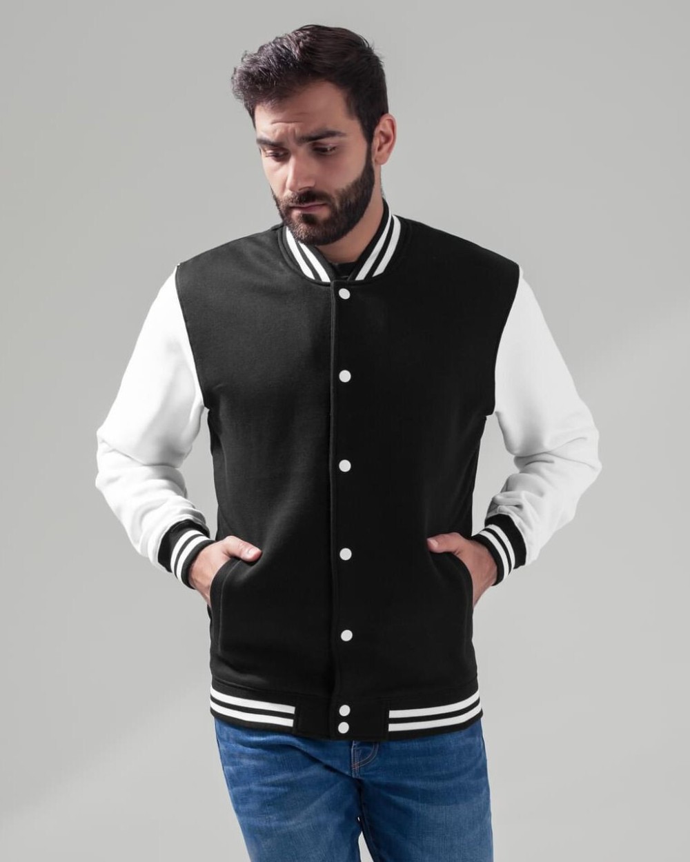 Sweat-shirts personnalisable BUILD YOUR BRAND SWEAT COLLEGE JACKET