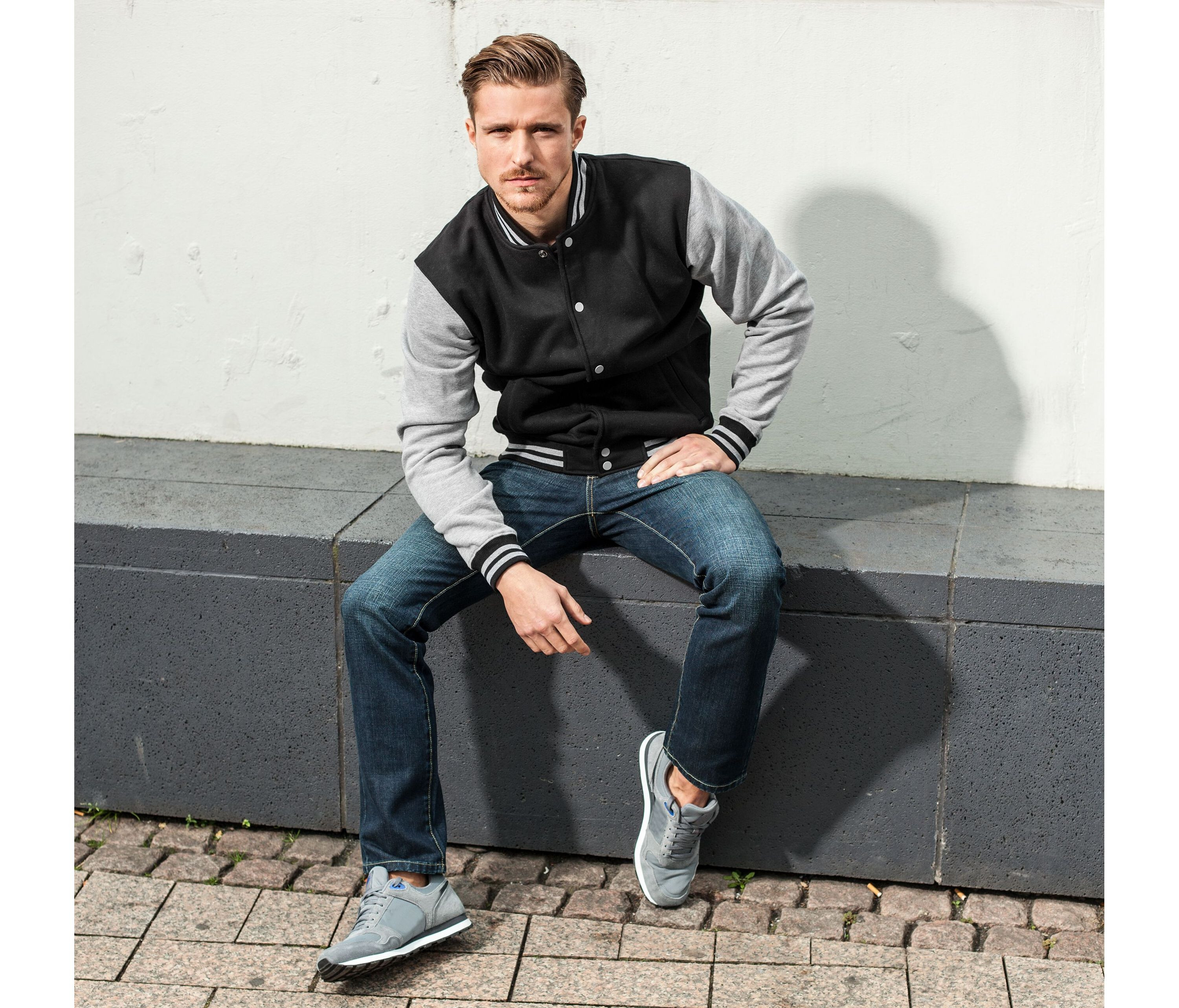 Sweat-shirts personnalisable BUILD YOUR BRAND SWEAT COLLEGE JACKET