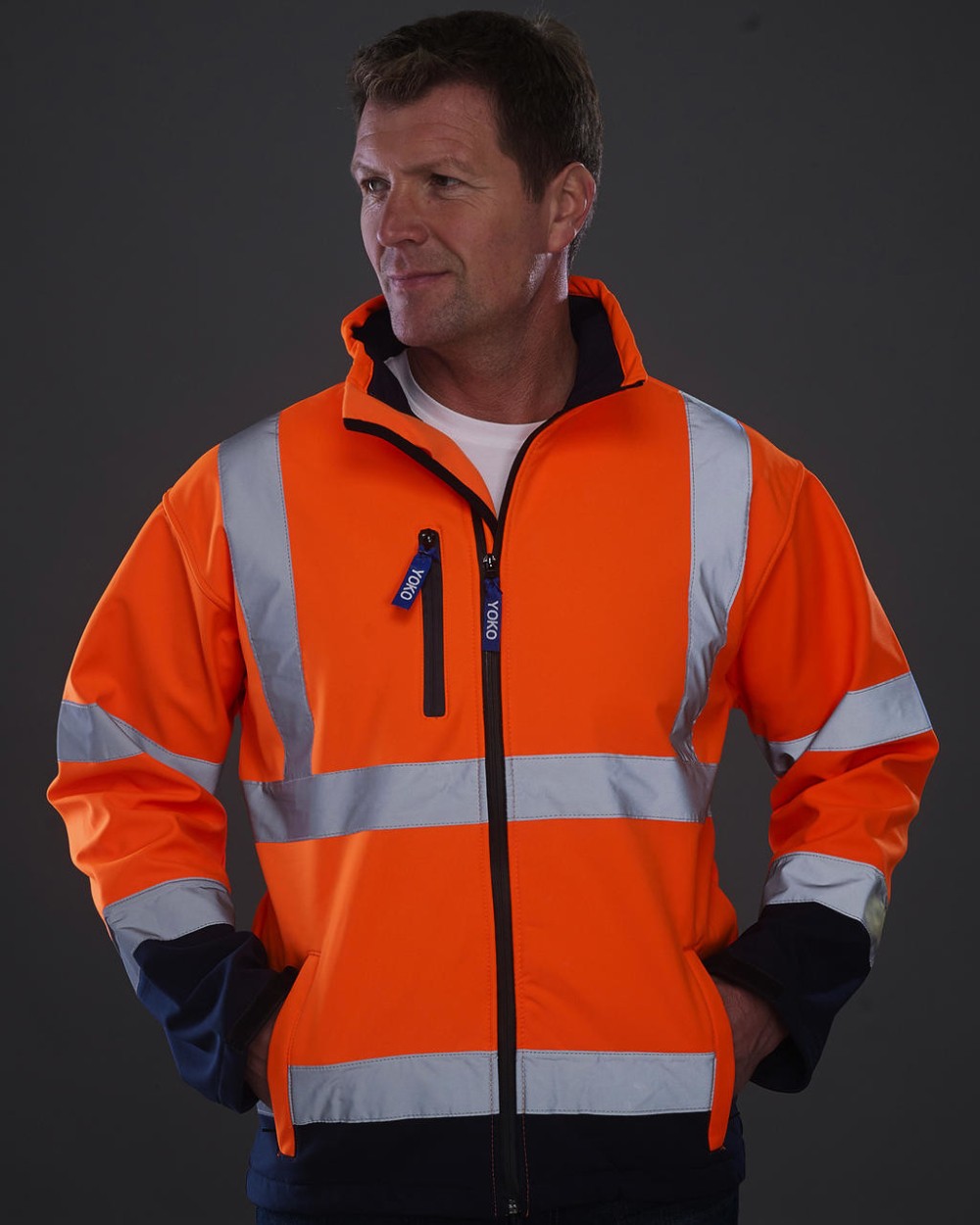 YOKO Hi-Vis Softshell Jacket Softshells personalisierbar