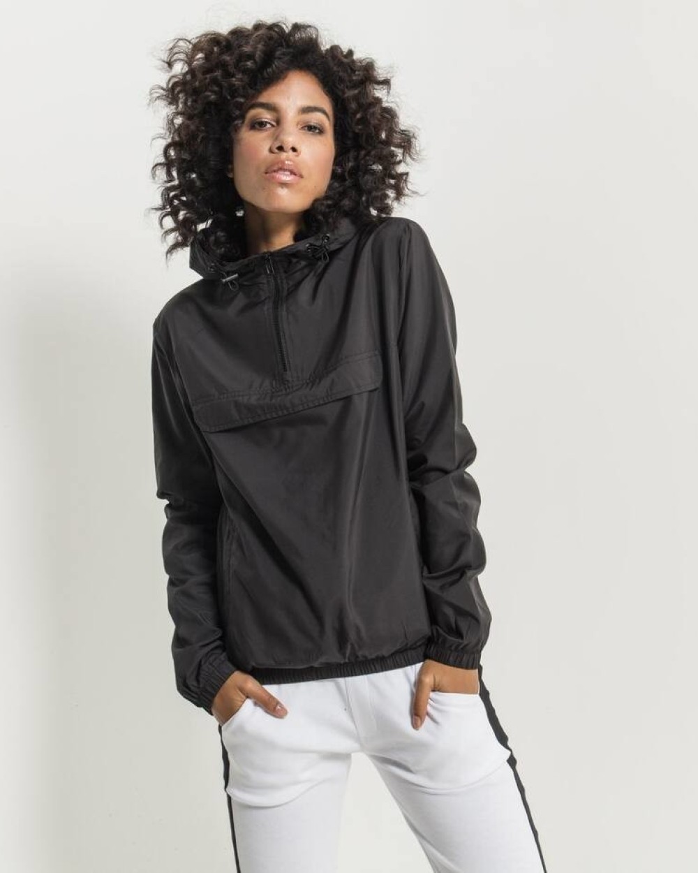 Vestes personnalisable BUILD YOUR BRAND Ladies Basic Pull Over Jacket
