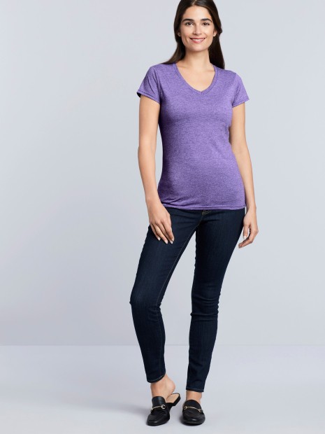 T-Shirts à personnaliser GILDAN T-shirt femme col v Softstyle 