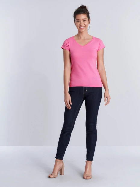 T-Shirts à personnaliser GILDAN T-shirt femme col v Softstyle 