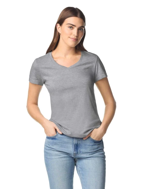 T-Shirts à personnaliser GILDAN T-shirt femme col v Softstyle 