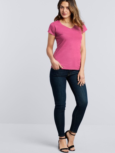 T-Shirts à personnaliser GILDAN T-shirt femme col v Softstyle 