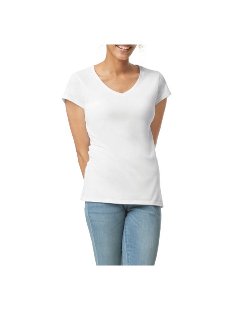 GILDAN T-shirt femme col v Softstyle /api/colors/7a92cd2d-10d2-40b4-928b-296bb7487506 personnalisable