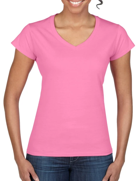 T-Shirts à personnaliser GILDAN T-shirt femme col v Softstyle 