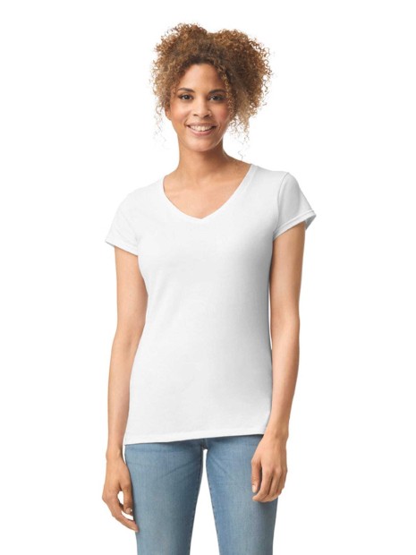 T-Shirts à personnaliser GILDAN T-shirt femme col v Softstyle 
