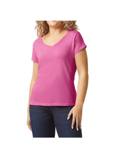 GILDAN T-shirt femme col v Softstyle /api/colors/8f8e65b3-37c1-4f4d-a2f6-aa1f2d4b2d6e personnalisable