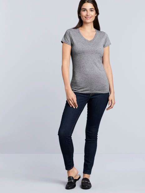 T-Shirts à personnaliser GILDAN T-shirt femme col v Softstyle 