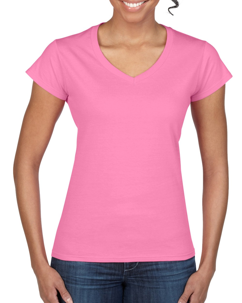 T-Shirts personnalisable GILDAN T-shirt femme col v Softstyle