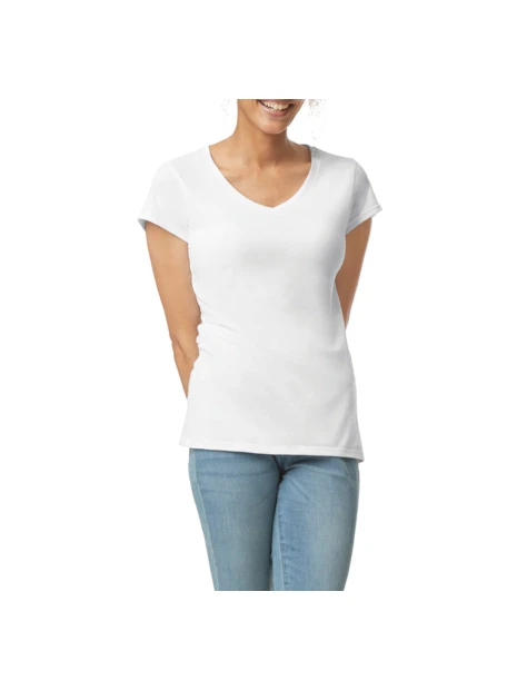 GILDAN T-shirt femme col v Softstyle /api/colors/7a92cd2d-10d2-40b4-928b-296bb7487506 personnalisable