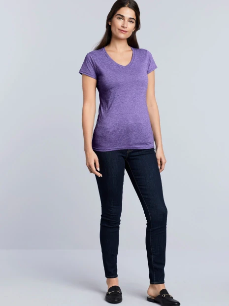 T-Shirts à personnaliser GILDAN T-shirt femme col v Softstyle 