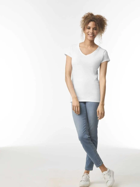 T-Shirts à personnaliser GILDAN T-shirt femme col v Softstyle 