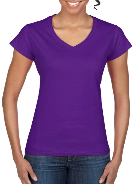 T-Shirts à personnaliser GILDAN T-shirt femme col v Softstyle 