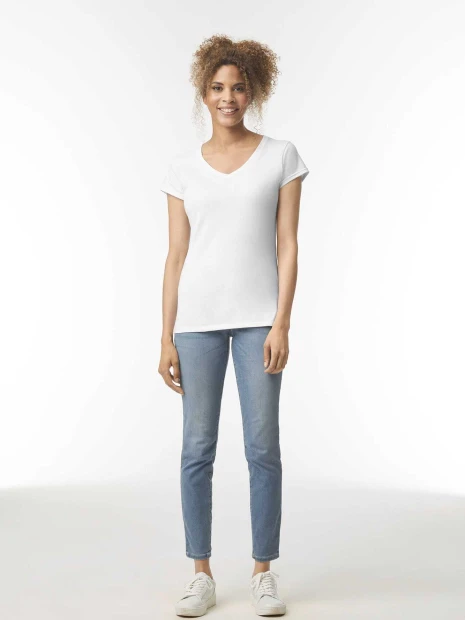 T-Shirts à personnaliser GILDAN T-shirt femme col v Softstyle 