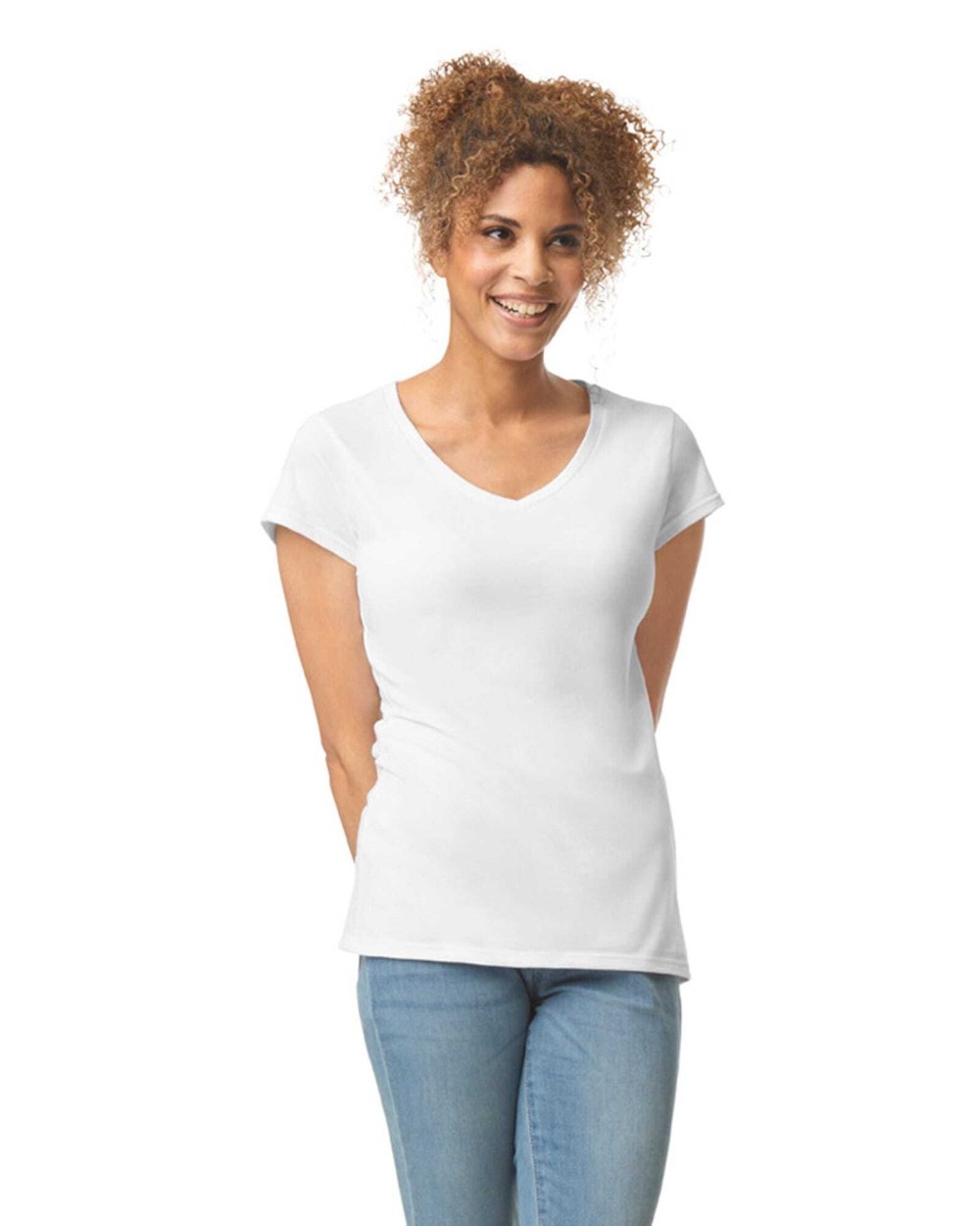 T-Shirts personnalisable GILDAN T-shirt femme col v Softstyle