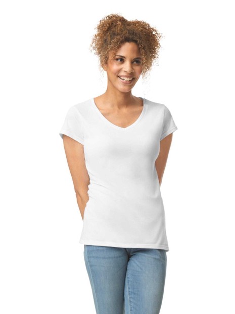 T-Shirts à personnaliser GILDAN T-shirt femme col v Softstyle 