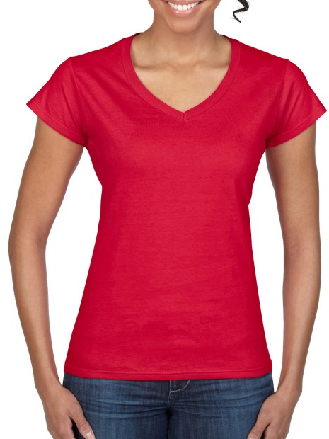 T-Shirts à personnaliser GILDAN T-shirt femme col v Softstyle 