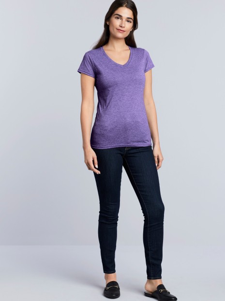T-Shirts à personnaliser GILDAN T-shirt femme col v Softstyle 
