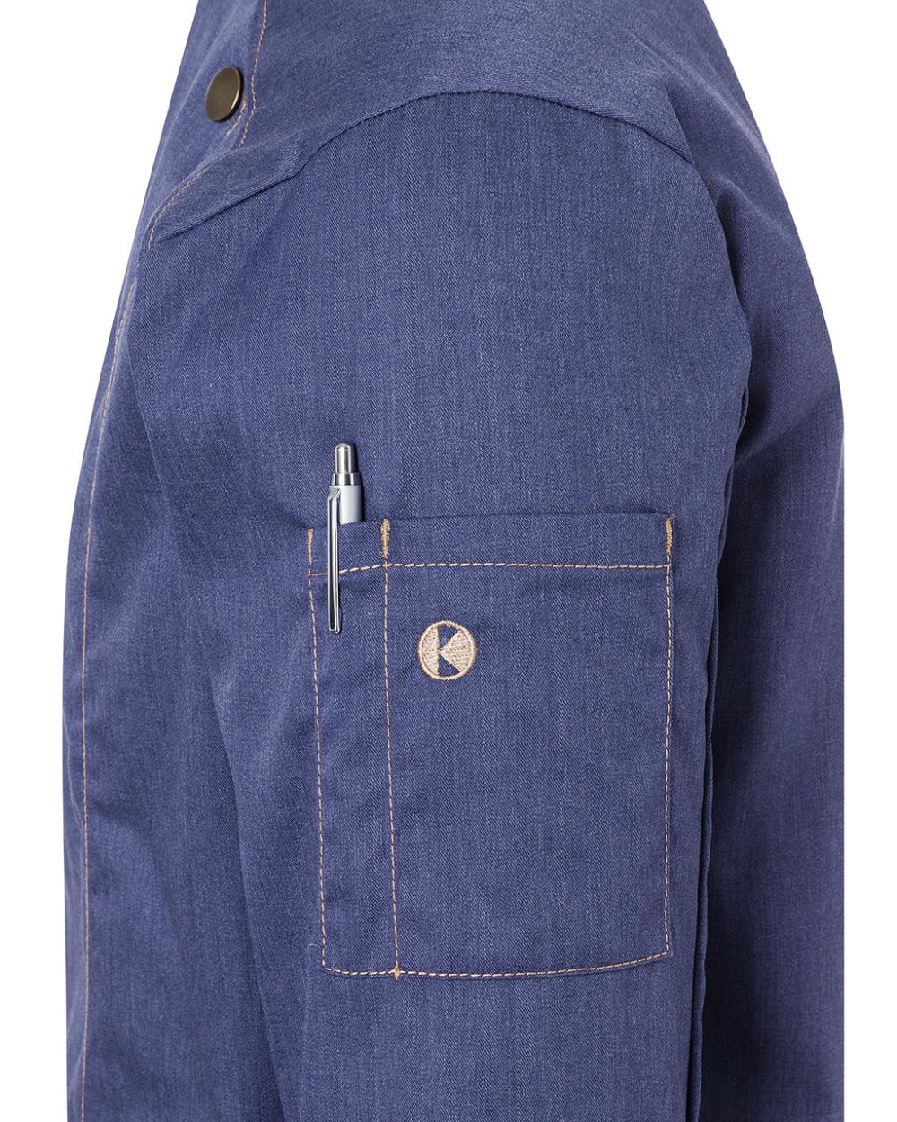 Jassen KARLOWSKY CHEF JACKET JEANS-STYLE voor bedrukking &amp; borduring