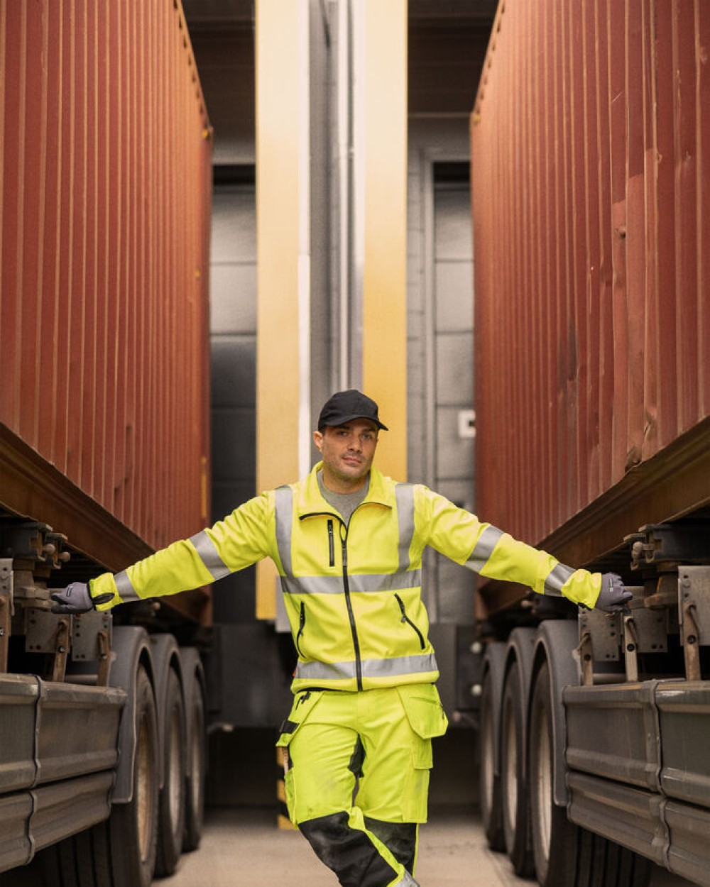Broeken JOBMAN 2379 Craftsman Trousers Stretch Hi-vis voor bedrukking &amp; borduring