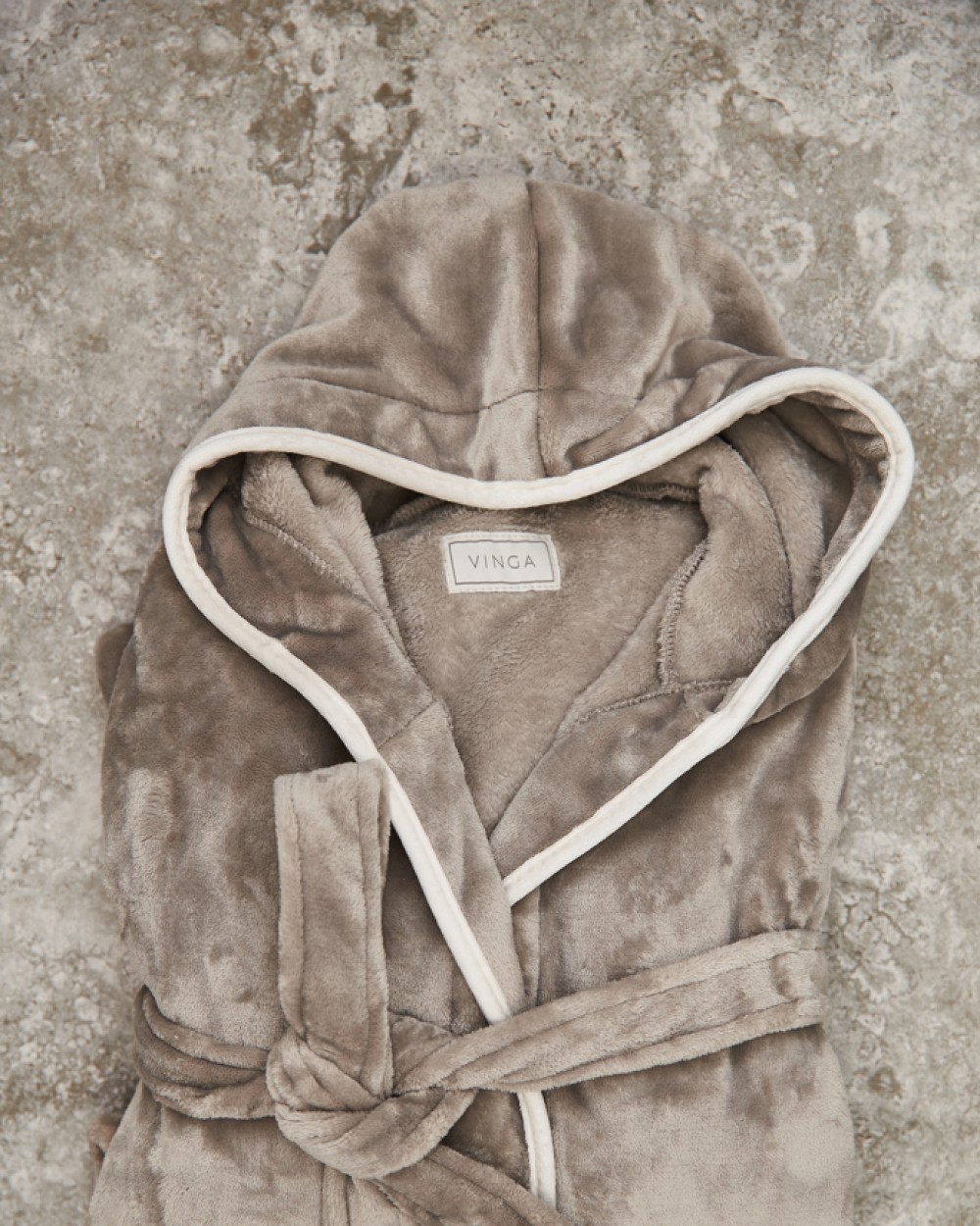 Bad artikelen VINGA VINGA Louis luxe pluche RPET badjas maat S/M voor bedrukking &amp; borduring