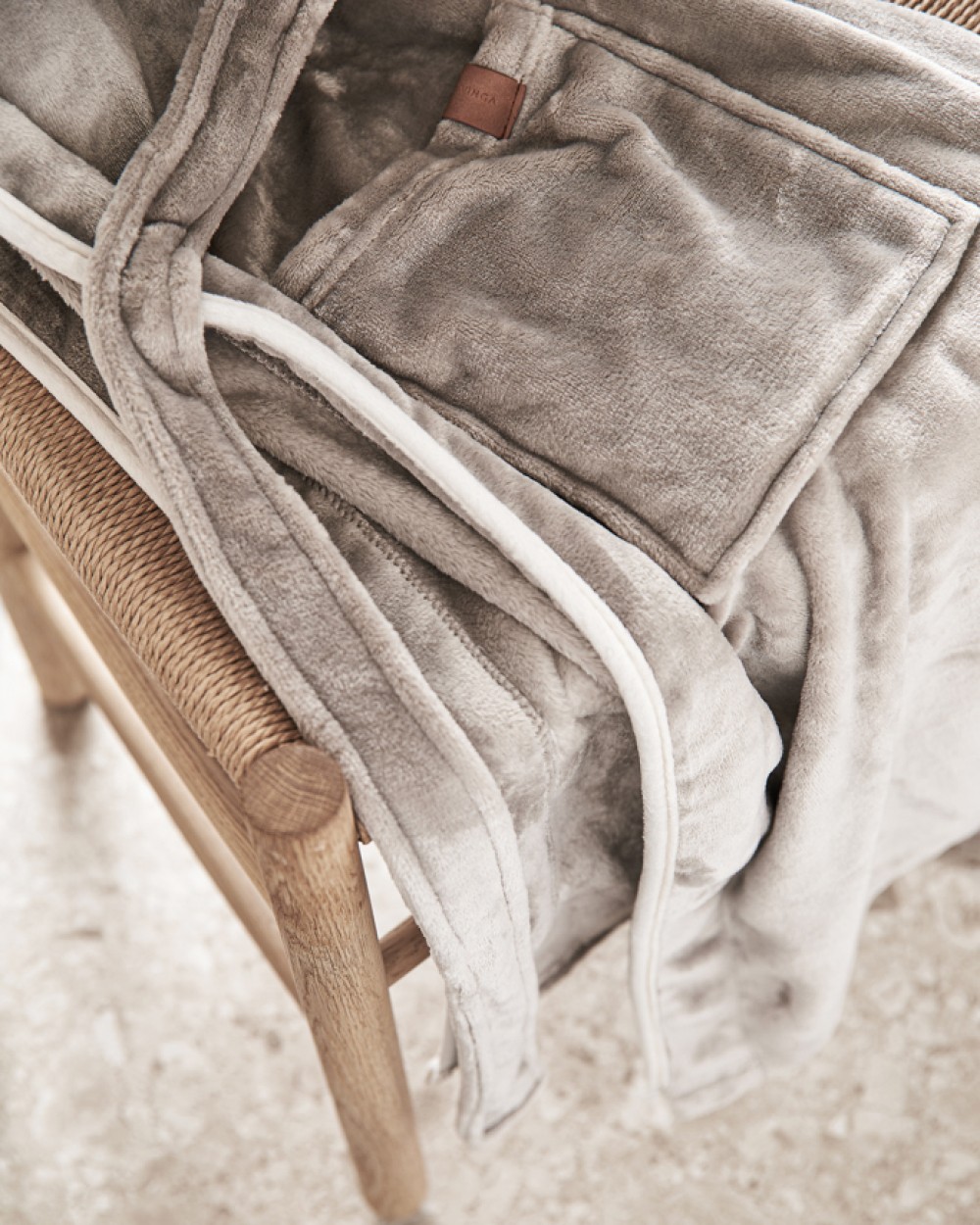 Bad artikelen VINGA VINGA Louis luxe pluche RPET badjas maat S/M voor bedrukking &amp; borduring