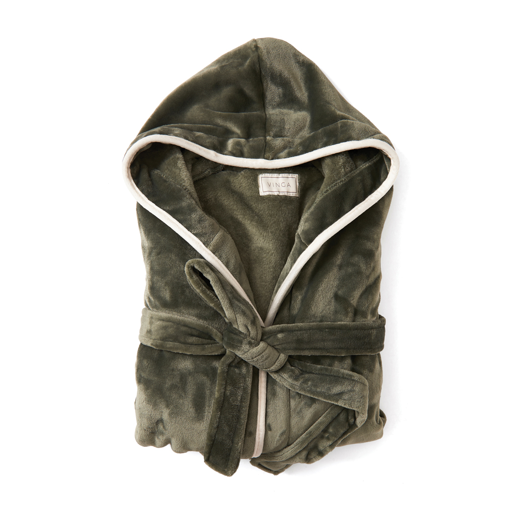 Bad artikelen VINGA VINGA Louis luxe pluche RPET badjas maat S/M voor bedrukking &amp; borduring