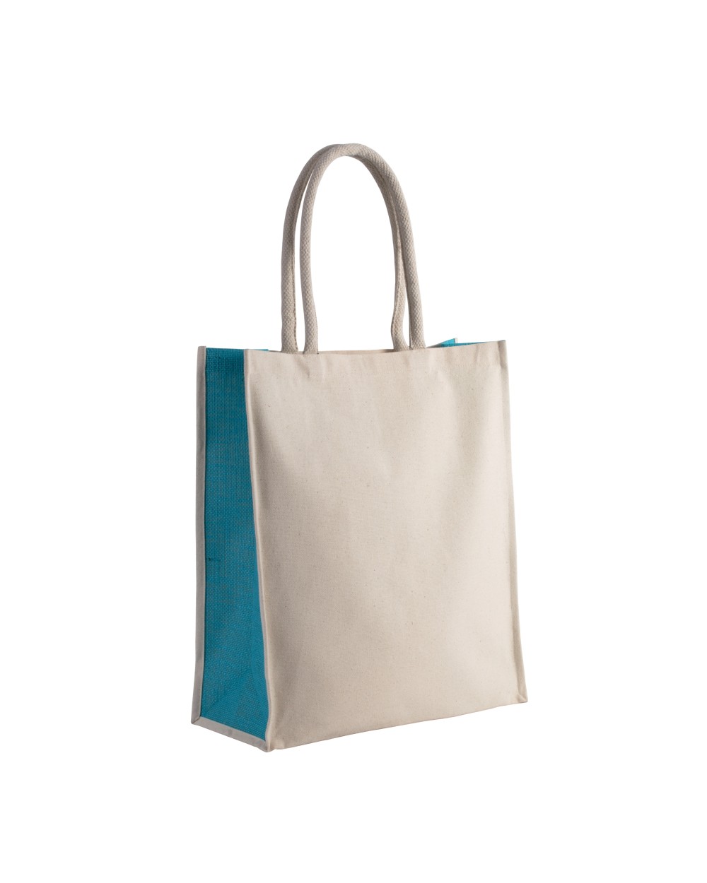 Tote bags KIMOOD Shopper van katoen/jute - 23 L voor bedrukking &amp; borduring