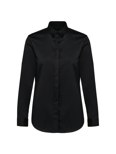 KARIBAN Chemise twill manches longues femme /api/colors/b9fdad4a-5e94-45cb-8c03-c08b349b28c3 personnalisable
