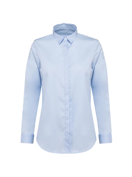 KARIBAN Chemise twill manches longues femme /api/colors/bc03c1b2-f010-4d35-8299-fc831f089711 personnalisable