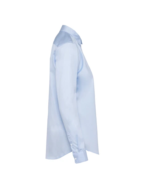 KARIBAN Chemise twill manches longues femme /api/colors/bc03c1b2-f010-4d35-8299-fc831f089711 personnalisable
