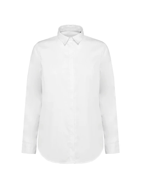 KARIBAN Chemise twill manches longues femme /api/colors/7a92cd2d-10d2-40b4-928b-296bb7487506 personnalisable