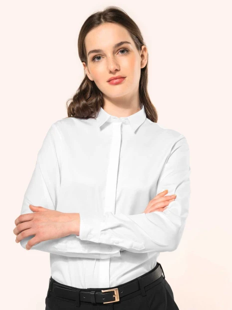 Chemises à personnaliser KARIBAN Chemise twill manches longues femme 