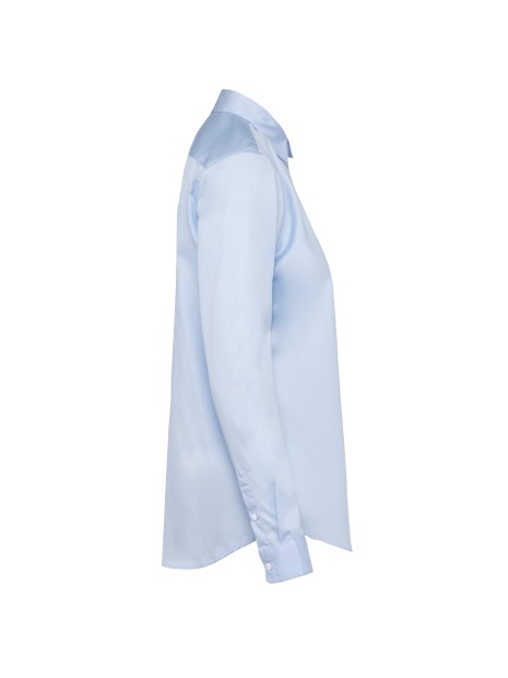 KARIBAN Chemise twill manches longues femme /api/colors/bc03c1b2-f010-4d35-8299-fc831f089711 personnalisable