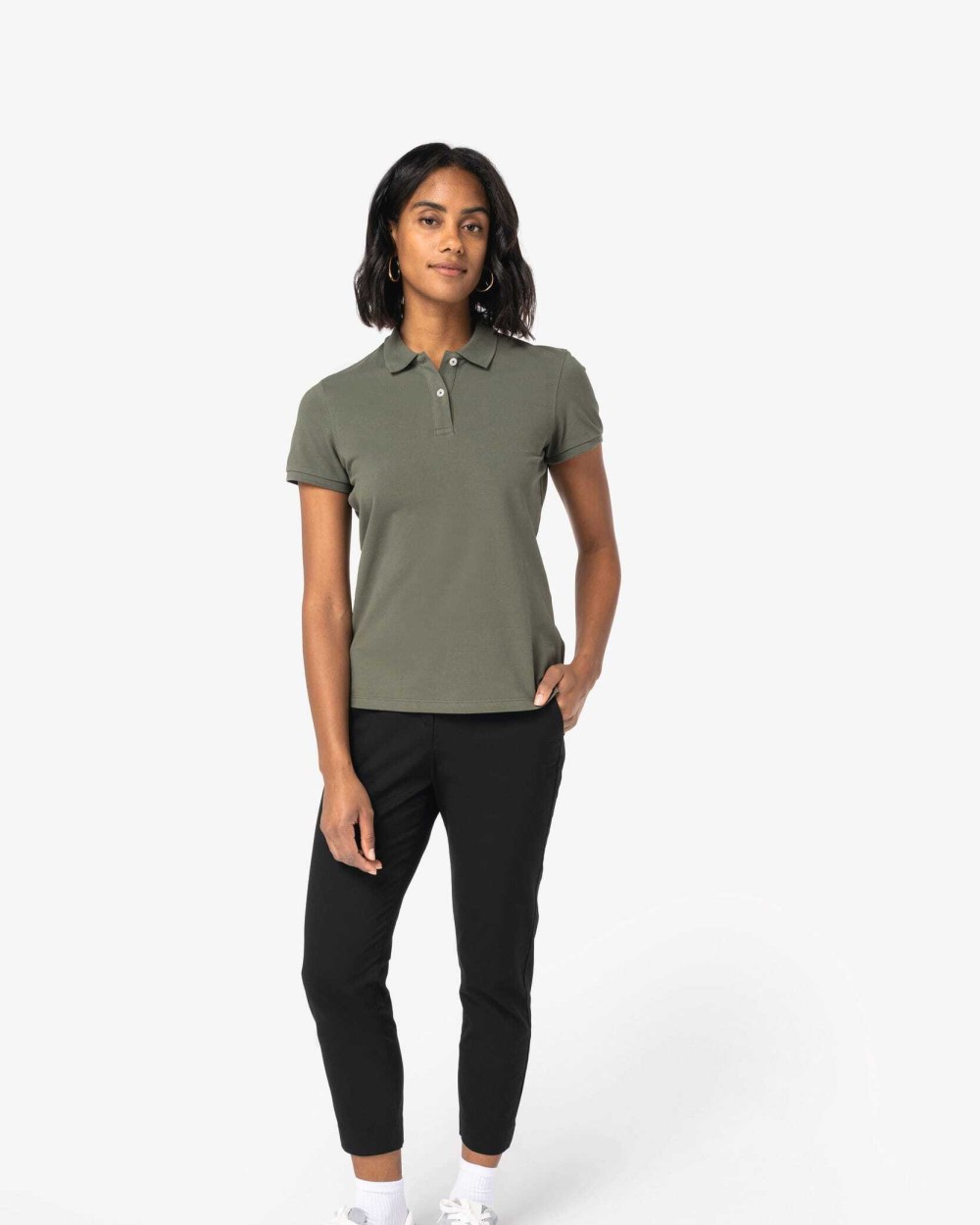 Broeken NATIVE SPIRIT Ecologische enkellange chinobroek dames voor bedrukking &amp; borduring