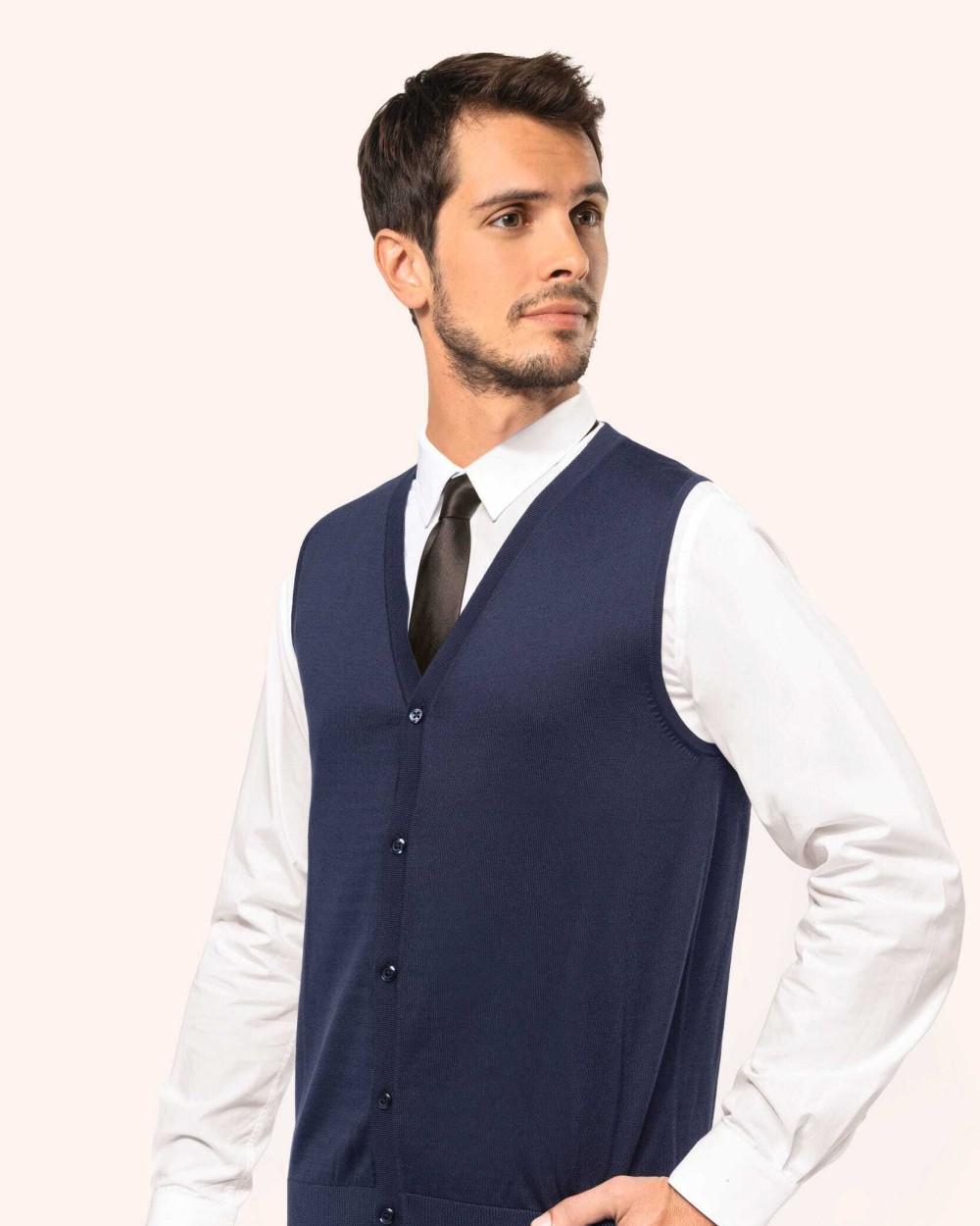 KARIBAN Supima® Weste für Herren Pullovers personalisierbar