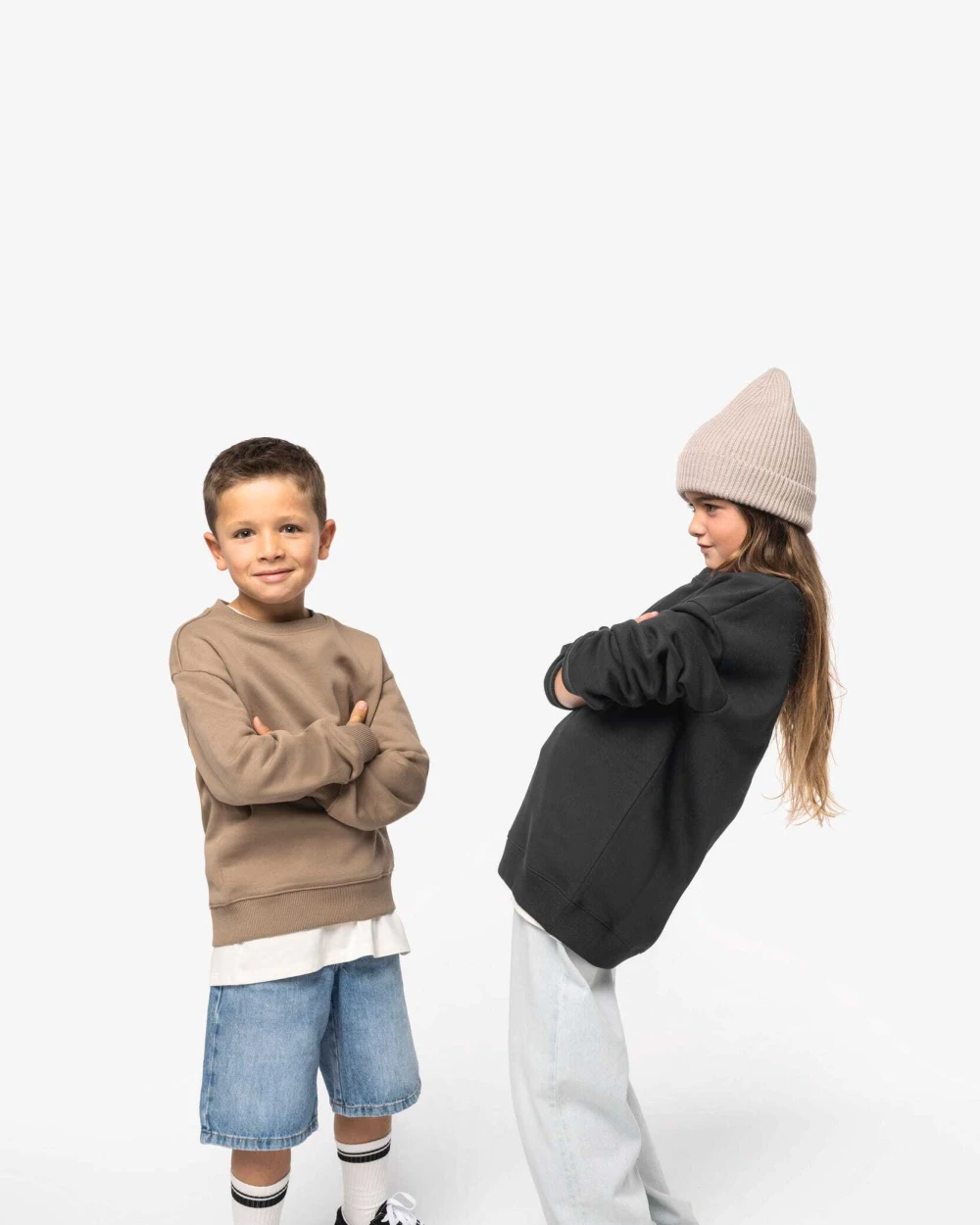 Sweat-shirts personnalisable NATIVE SPIRIT Sweat-shirt écoresponsable à col rond oversize enfant